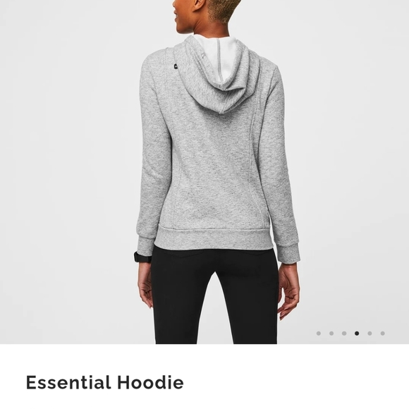 Figs Essential Hoodie - Heather Gray / Size Small - Picture 2 of 4